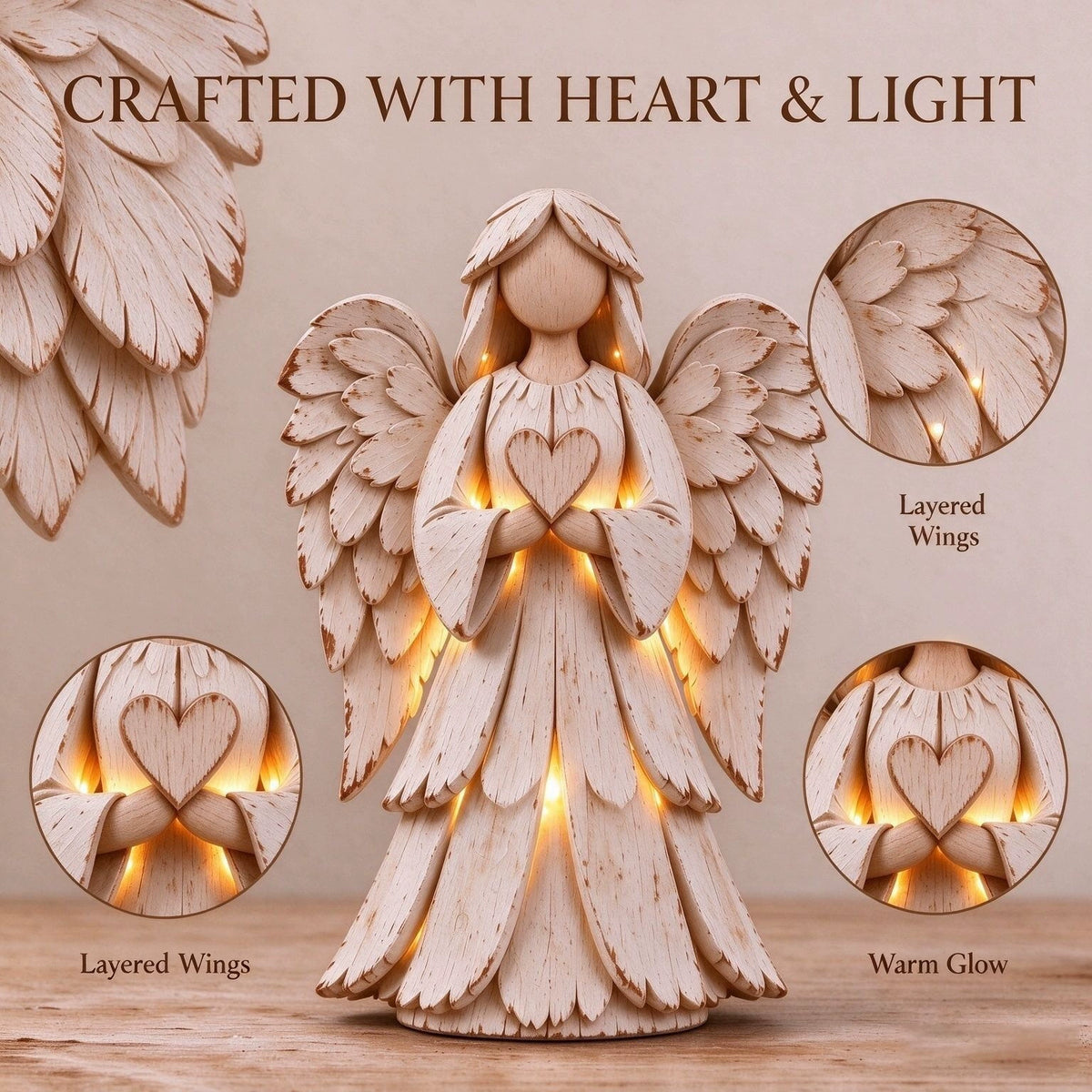 🔥⏰️ Limited Time Special Price 🌙 Vintage Lighted Christmas Tree & Angel Ornaments