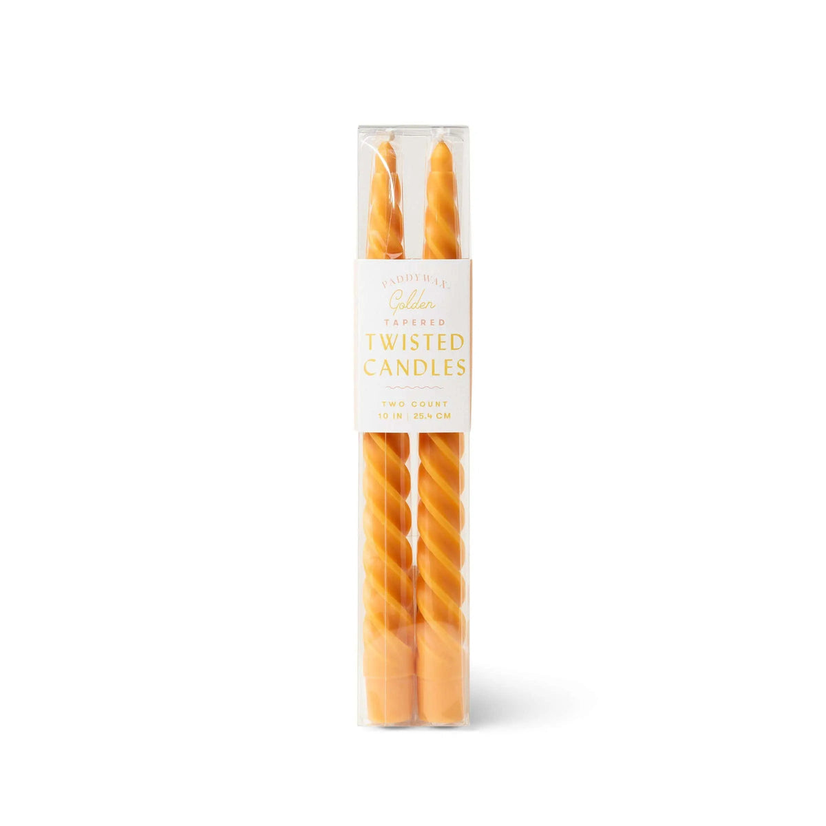 Golden Twisted Taper Candles