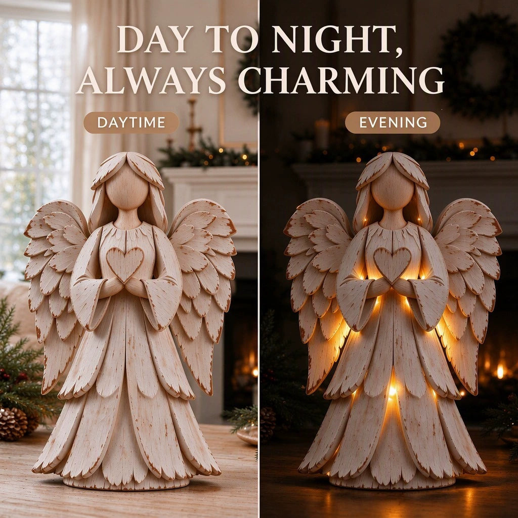🔥⏰️ Limited Time Special Price 🌙 Vintage Lighted Christmas Tree & Angel Ornaments