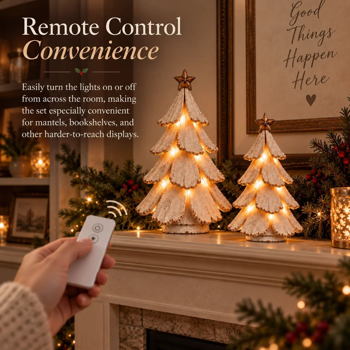 🔥⏰️ Limited Time Special Price 🌙 Vintage Lighted Christmas Tree & Angel Ornaments