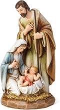 Joseph's Studio by Roman - Holy Family Figure, Christmas Scene, Carved Wood Look, 8 H, Resin and Stone, Tabletop or Desk Display, Decorative, Collection, Durable, Long Lasting