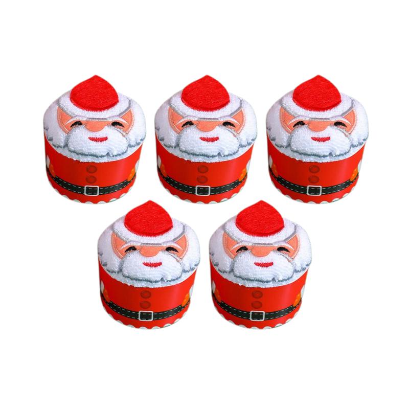 Ready Stock Christmas Towel Gift Embroidery Children Customer Giveaway Promotion Plush Toy Cake Corporate Chrix Eve