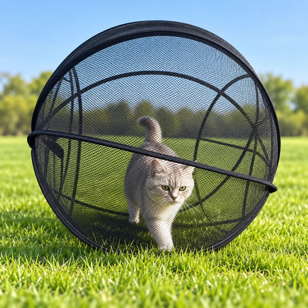 ⏳ Limited Time Offer 60% OFF – 🐱 Pop Up Cat Playpen | 27.56-Inch Breathable Mesh Enclosure for Indoor & Outdoor Use 🌿