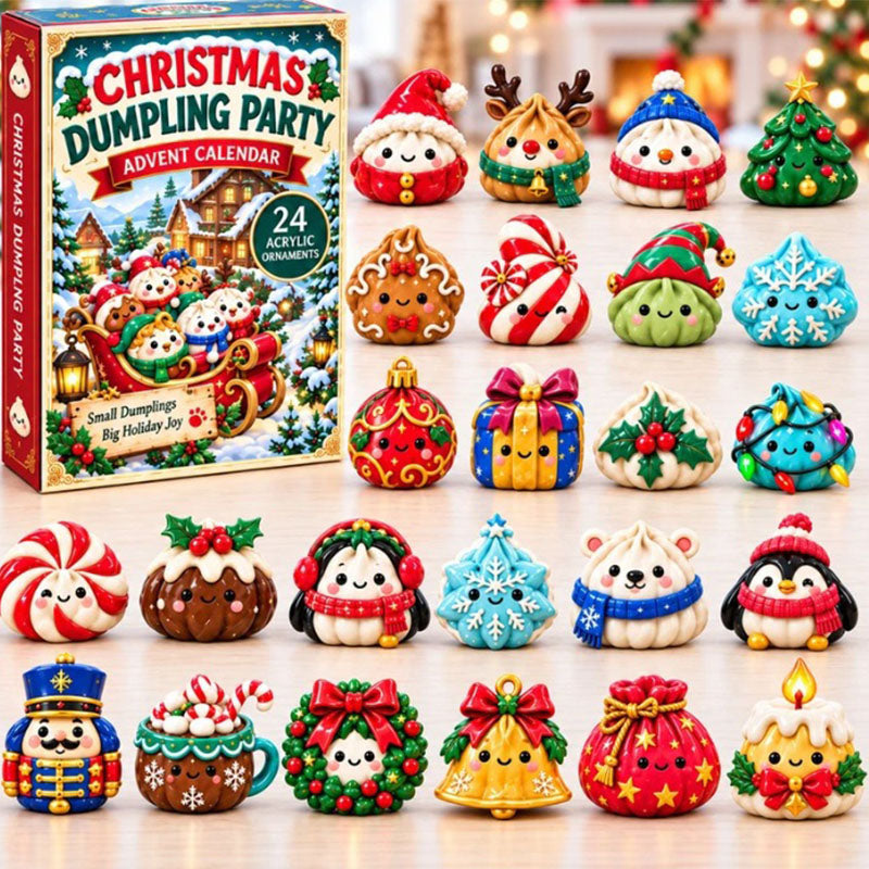 ✨24 Days Squishy Dumplings Acrylic Ornament Advent Calendar