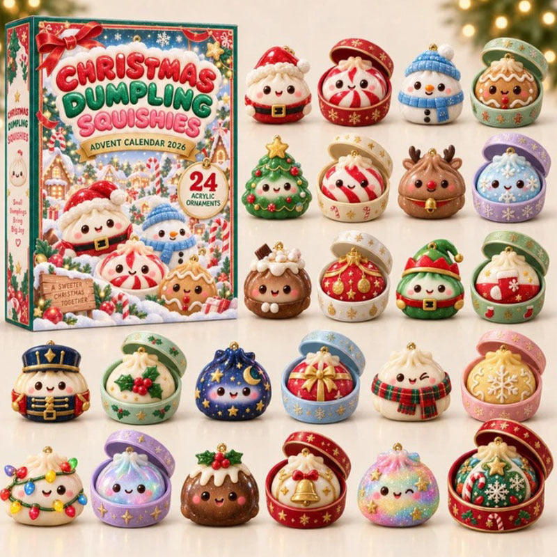 ✨24 Days Squishy Dumplings Acrylic Ornament Advent Calendar