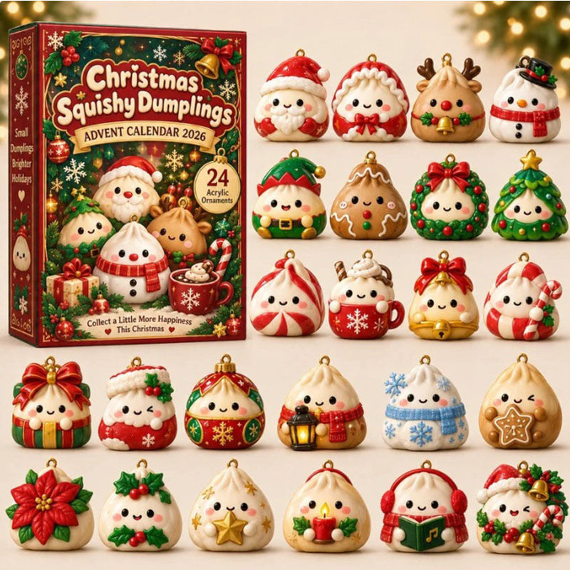 ✨24 Days Squishy Dumplings Acrylic Ornament Advent Calendar