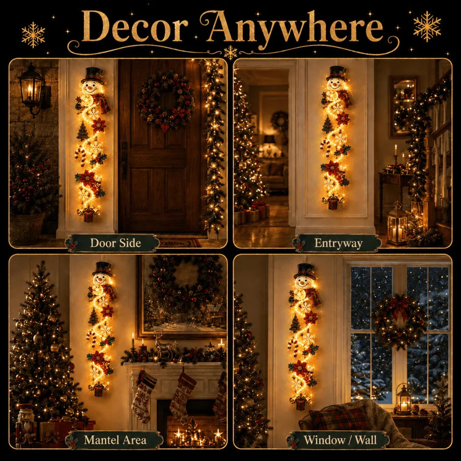 🔥🎄Glowing Christmas Door Hanger | 6 Festive Lighted Designs with Warm Glow