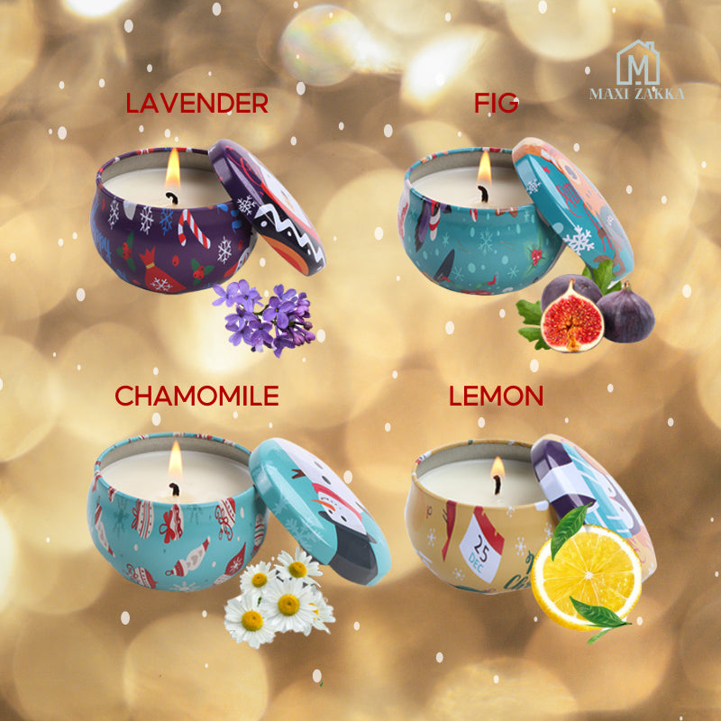🇸🇬 Christmas Gift Set Scented Candle Soy Wax Box Fragrance Party Gift