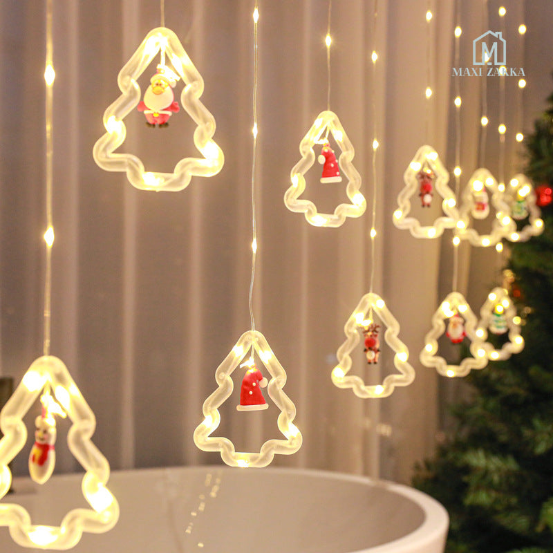 🇸🇬 Ready Stock Christmas LED Lights Fairy Lights Decoration Window Curtain String Lights USB Waterproof Party Decor
