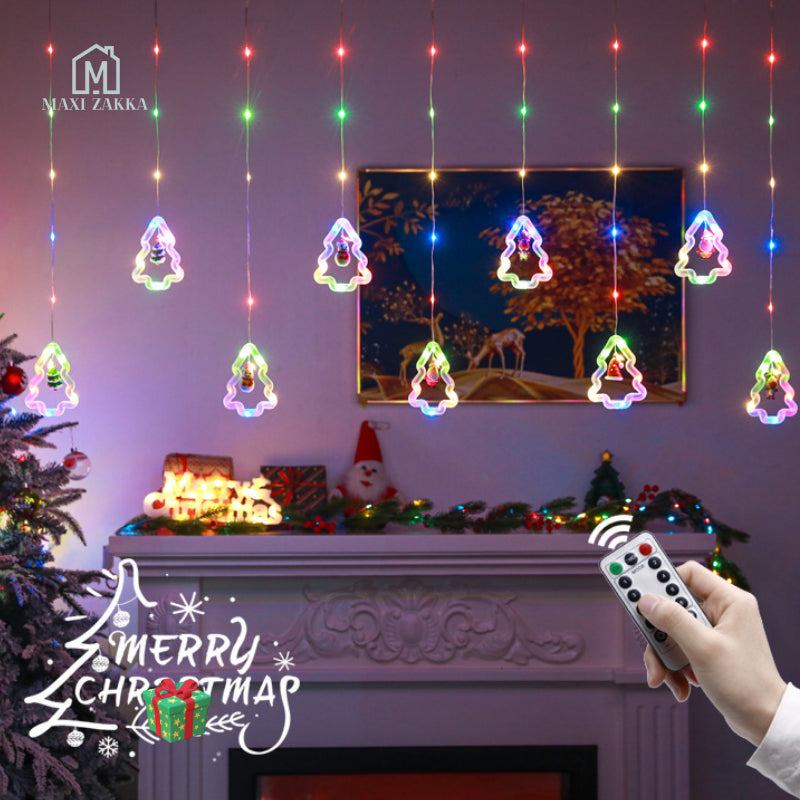 🇸🇬 Ready Stock Christmas LED Lights Fairy Lights Decoration Window Curtain String Lights USB Waterproof Party Decor